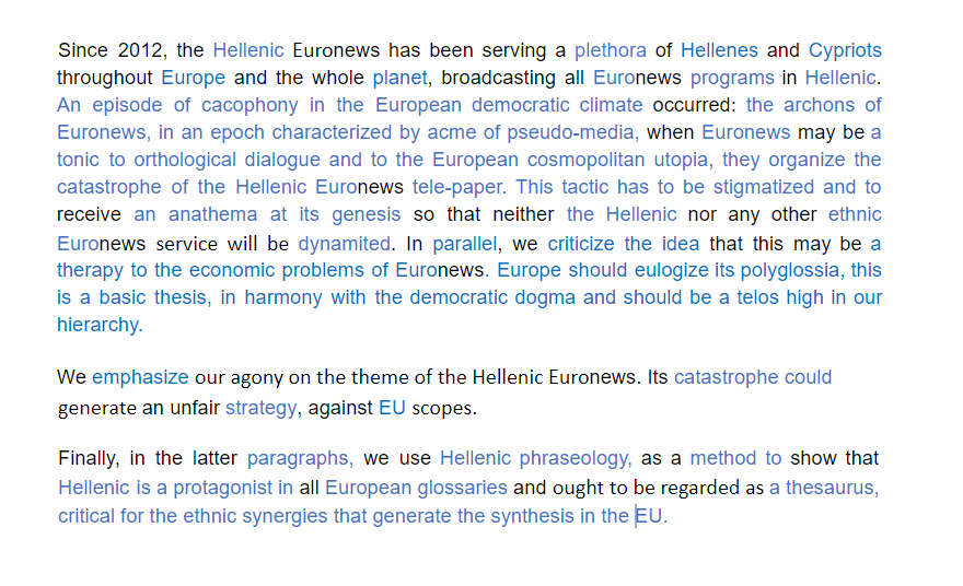 Αλέξης Γεωργούλης – Να μην κλείσει η ελληνική υπηρεσία του EURONEWS