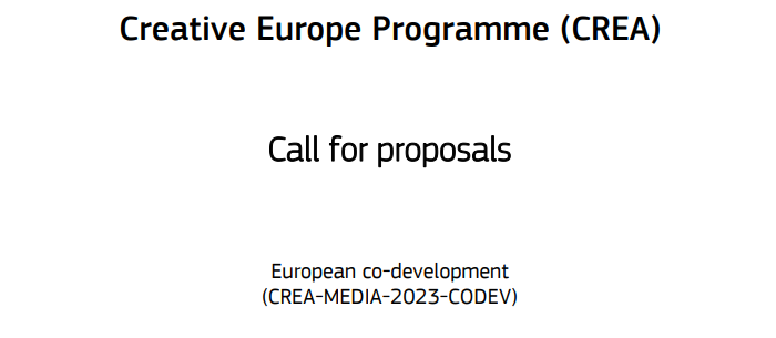Ευρωπαϊκή Συνανάπτυξη (CREA-MEDIA-2023-CODEV)